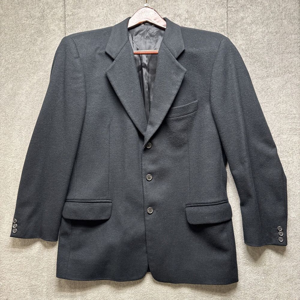 Banana Republic Blazer Mens 42R Black Wool Cashmere Sport‎ Coat Suit Interview